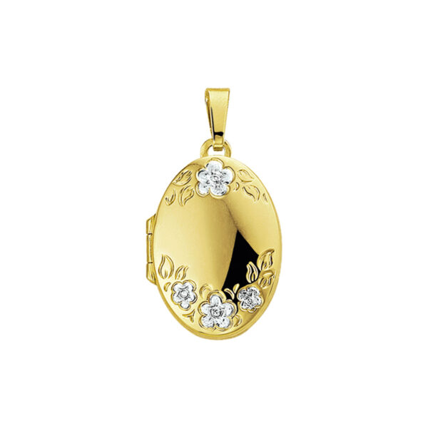 medaillon gravure 14K geelgoud