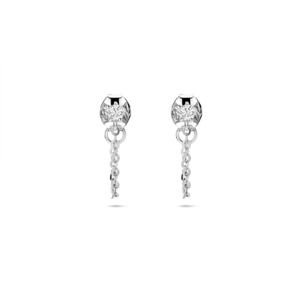 oorbellen zirkonia 25 mm zilver gerhodineerd - Afbeelding 3