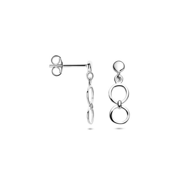 oorhangers 17,5 mm zilver gerhodineerd - Afbeelding 3