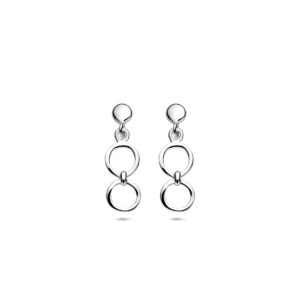 oorhangers 17,5 mm zilver gerhodineerd