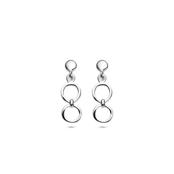 oorhangers 17,5 mm zilver gerhodineerd