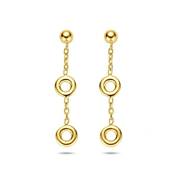 oorhangers 32 mm 14K geelgoud