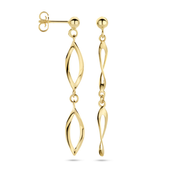 oorhangers 47 mm 14K geelgoud - Afbeelding 3