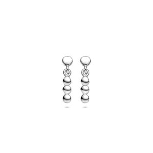 oorhangers bolletjes 15 mm zilver gerhodineerd