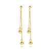 oorhangers bolletjes 35 mm 14K geelgoud