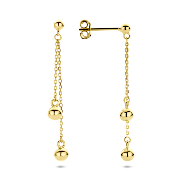 oorhangers bolletjes 35 mm 14K geelgoud - Afbeelding 3