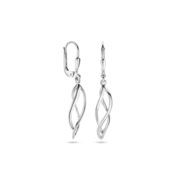 oorhangers brisur haak 36 mm zilver gerhodineerd - Afbeelding 3