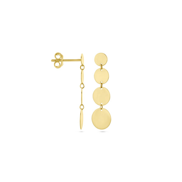 oorhangers cirkels 14K geelgoud - Afbeelding 3
