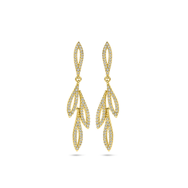 oorhangers diamant 0.540ct (2x 0.27ct) h si 14K geelgoud