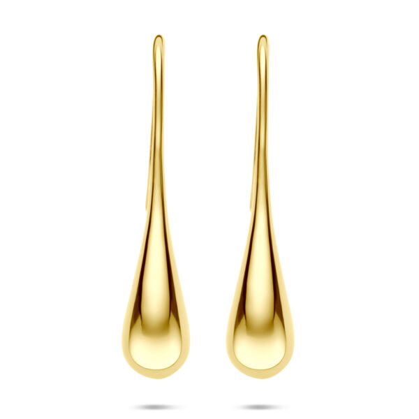 oorhangers franse haak 38 mm 1 micron zilver verguld (geel) - Afbeelding 3