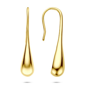 oorhangers franse haak 38 mm 1 micron zilver verguld (geel)