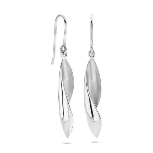 oorhangers franse haak poli/mat 33 mm zilver gerhodineerd - Afbeelding 3