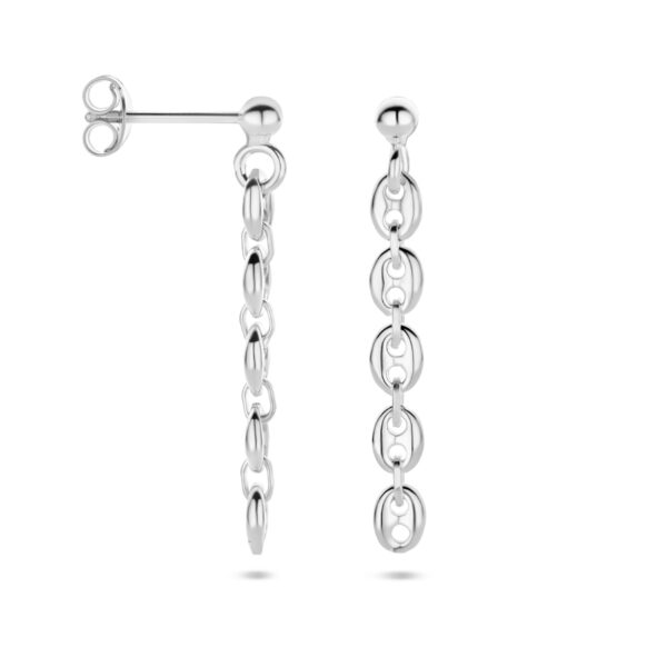 oorhangers koffieboon zilver gerhodineerd - Afbeelding 3