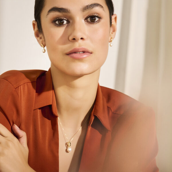oorhangers parel 14K geelgoud - Afbeelding 2