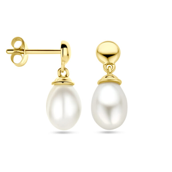 oorhangers parel 14K geelgoud - Afbeelding 3