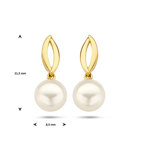 oorhangers parel 14K geelgoud - Afbeelding 4