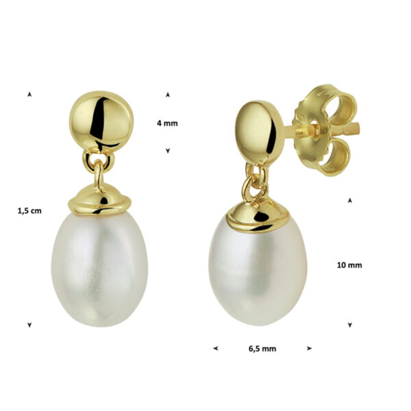 oorhangers parel 14K geelgoud - Afbeelding 4
