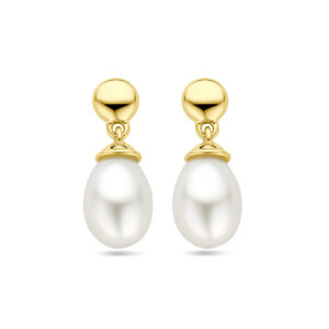 oorhangers parel 14K geelgoud