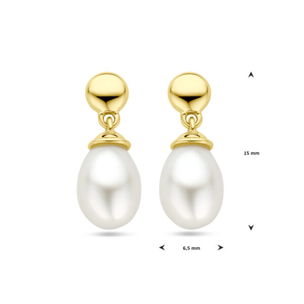 oorhangers parel 14K geelgoud - Afbeelding 5