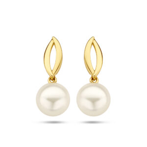 oorhangers parel 14K geelgoud