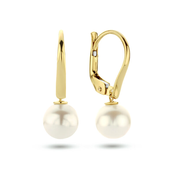 oorhangers parel brisur haak 14K geelgoud - Afbeelding 3