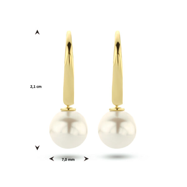 oorhangers parel brisur haak 14K geelgoud - Afbeelding 4