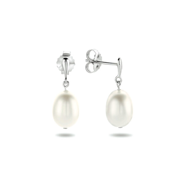 oorhangers parel zilver gerhodineerd - Afbeelding 3