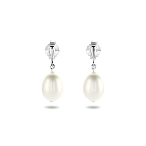 oorhangers parel zilver gerhodineerd