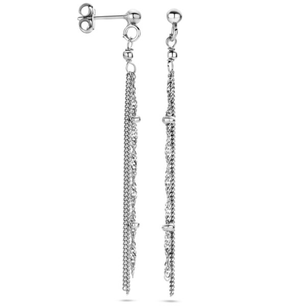 oorhangers schakel 55 mm zilver gerhodineerd - Afbeelding 3