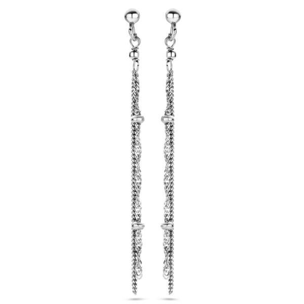 oorhangers schakel 55 mm zilver gerhodineerd