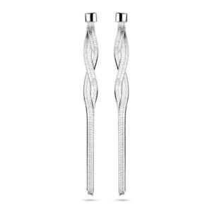oorhangers schakel 60 mm zilver gerhodineerd
