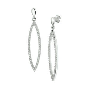 oorhangers zirkonia zilver gerhodineerd