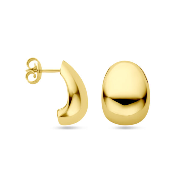 oorknoppen 17 mm 14K geelgoud - Afbeelding 3