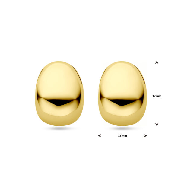 oorknoppen 17 mm 14K geelgoud - Afbeelding 4