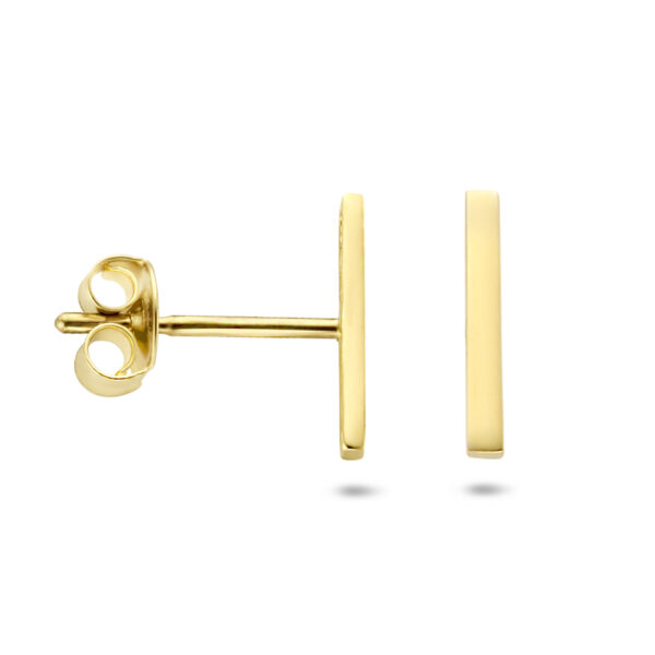 oorknoppen balkje 14K geelgoud - Afbeelding 3