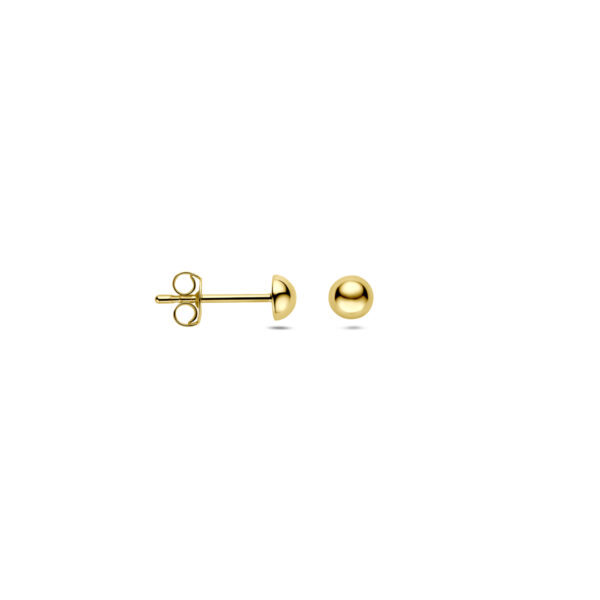 oorknoppen bol 3,5 mm 14K geelgoud - Afbeelding 3