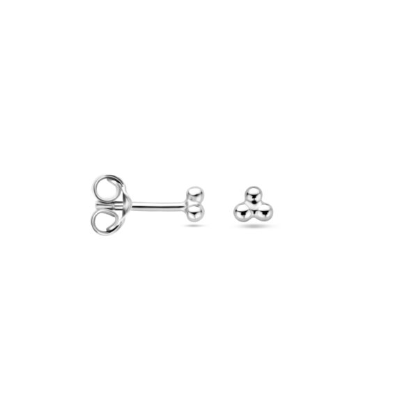oorknoppen bolletjes zilver gerhodineerd - Afbeelding 3
