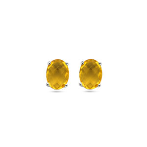 oorknoppen citrien zilver gerhodineerd