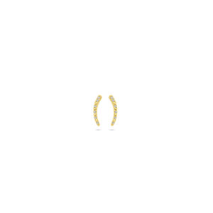 oorknoppen diamant 0.05ct (2x 0.025ct) h si 11 mm 14K geelgoud