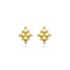 oorknoppen diamant 0.09ct (2x 0.045ct) h si 12 mm 14K geelgoud
