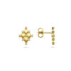 oorknoppen diamant 0.09ct (2x 0.045ct) h si 12 mm 14K geelgoud - Afbeelding 3