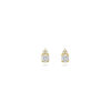 oorknoppen diamant 0.28ct (2x 0.14ct) h si 6 mm 14K geelgoud