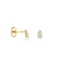 oorknoppen diamant 0.28ct (2x 0.14ct) h si 6 mm 14K geelgoud - Afbeelding 3