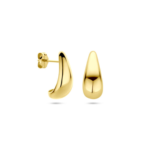 oorknoppen druppel 15,5 mm 14K geelgoud - Afbeelding 3