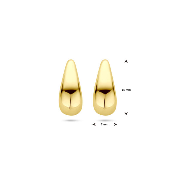 oorknoppen druppel 15,5 mm 14K geelgoud - Afbeelding 4