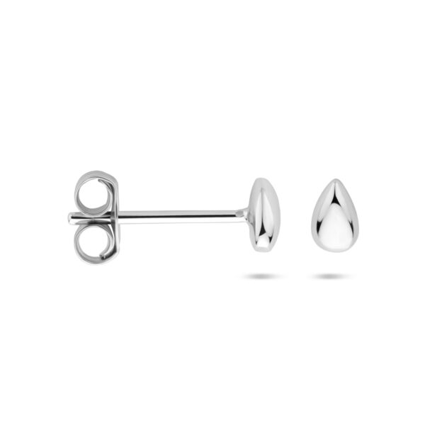 oorknoppen druppel 4,5 mm zilver gerhodineerd - Afbeelding 3