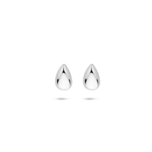 oorknoppen druppel 4,5 mm zilver gerhodineerd