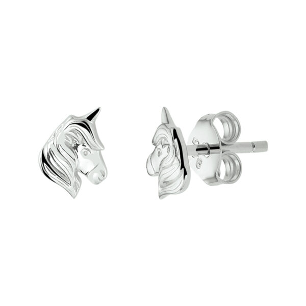 oorknoppen eenhoorn zilver gerhodineerd