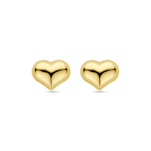 oorknoppen hartje 5,5 mm 14K geelgoud