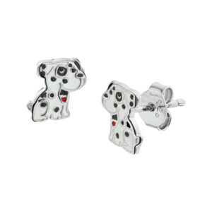 oorknoppen hond zilver gerhodineerd